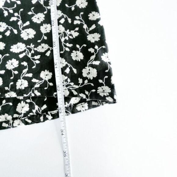Twik Womens Mini Summer Dress Long Back Sleeveless Black White Floral Medium - Picture 5 of 9